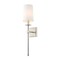 Z-Lite Camila 1 Light Wall Sconce, Brushed Nickel & White 811-1S-BN - alternate 1
